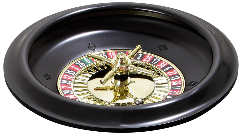 Standard Roulette Set mit Kunststoffkessel, Spielchips, Kugeln & Filzplan