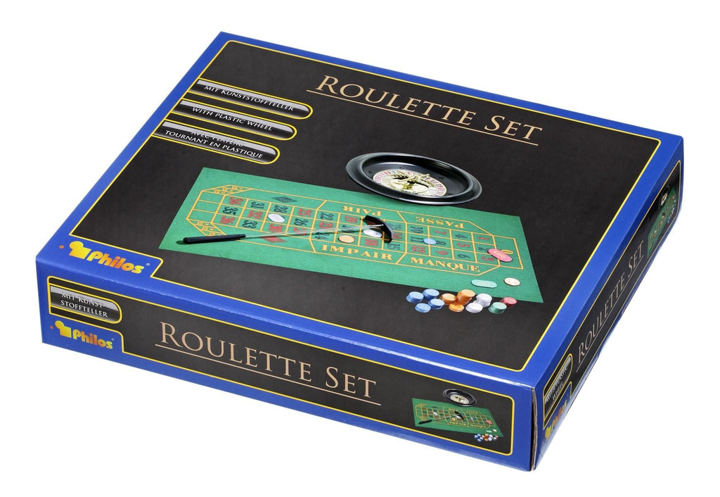 Standard Roulette Set mit Kunststoffkessel, Spielchips, Kugeln & Filzplan