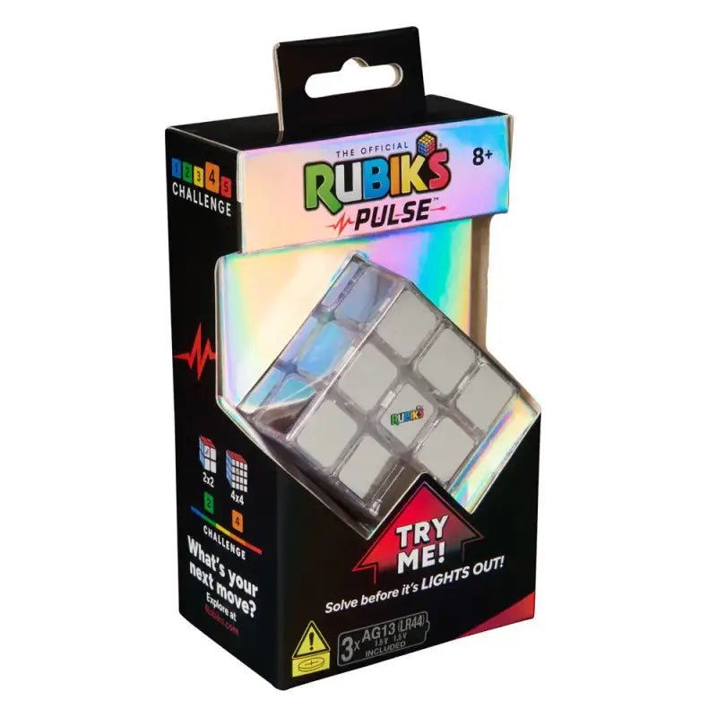 Rubik's 3x3 Pulse Würfel leuchtend mit LED-Lichtfunktion – Denkspiel ab 8 Jahren
