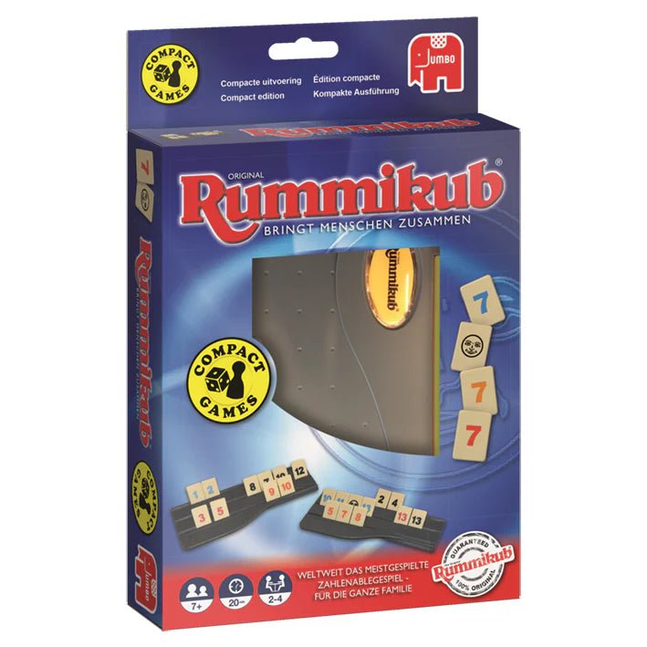 Verpackung Rummikub Kompakt – handliche Aufbewahrungsbox
