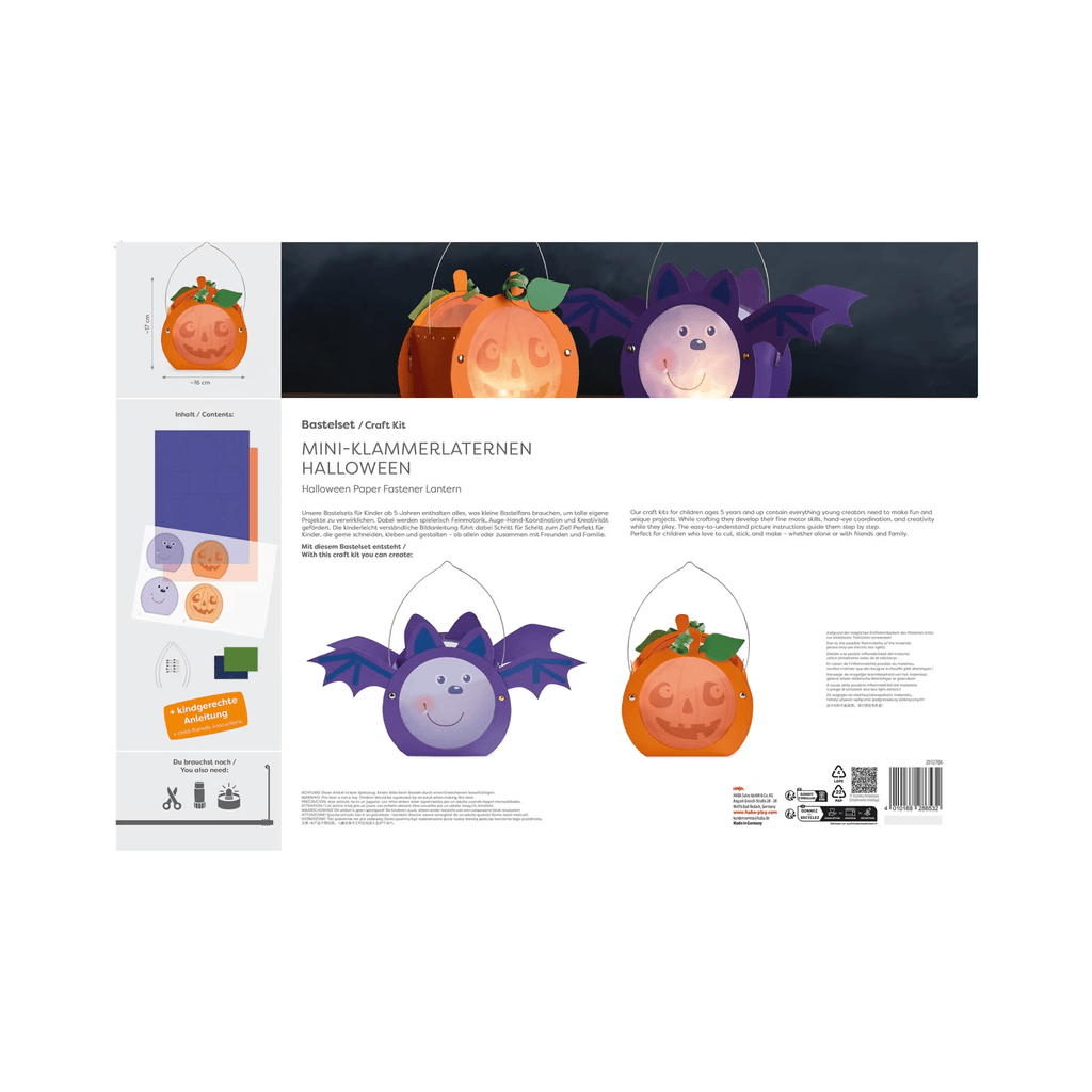 Mini-Halloweenlaternen Klammertechnik HABA Set ab 5 Jahren
