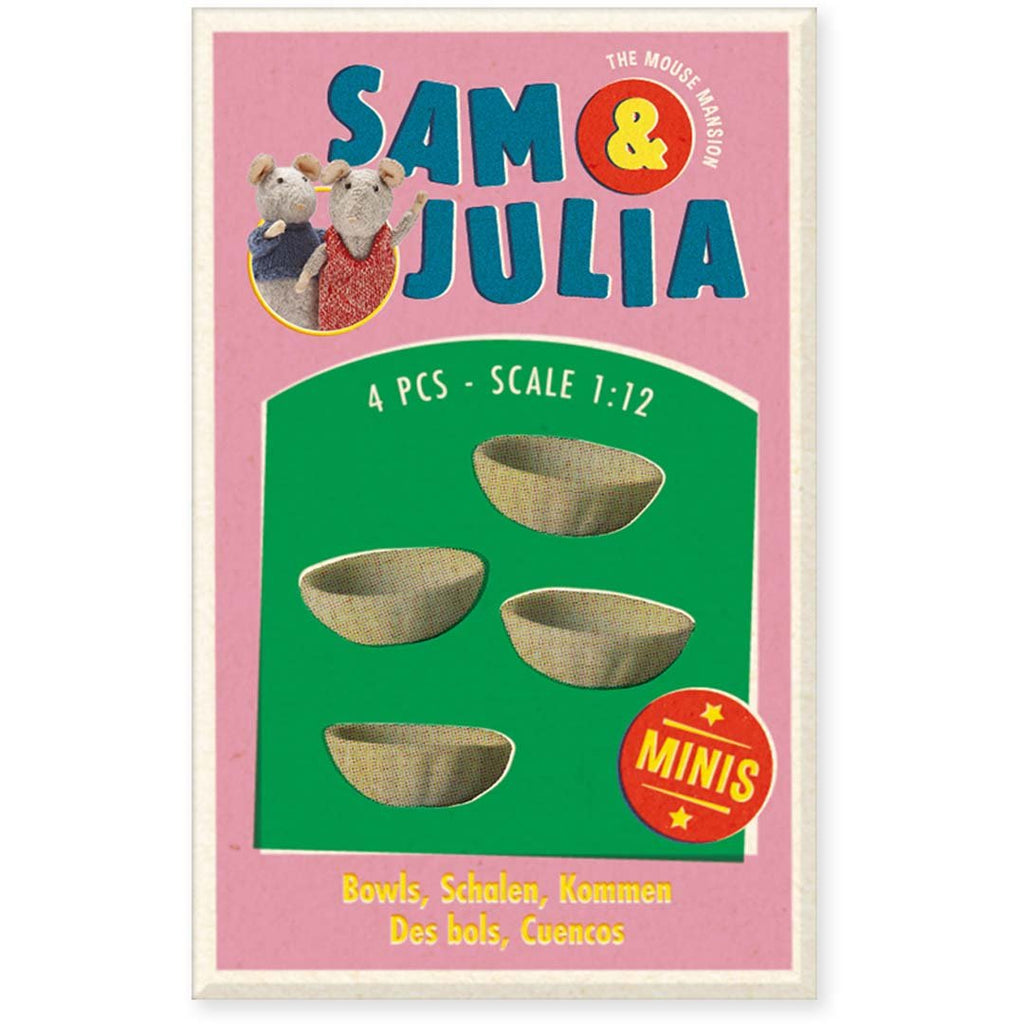 Sam & Julia Miniaturset - Minis: Schüsseln (4er) - The Mouse Mansion Company BV