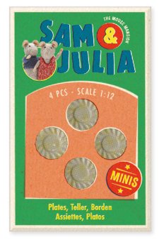 Sam & Julia Miniaturset - Minis: Teller (4er) - The Mouse Mansion Company BV