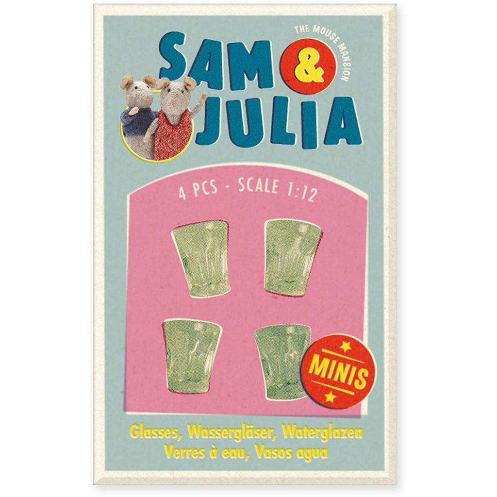 Sam & Julia Miniaturset - Minis: Wassergläser (4er) - The Mouse Mansion Company BV