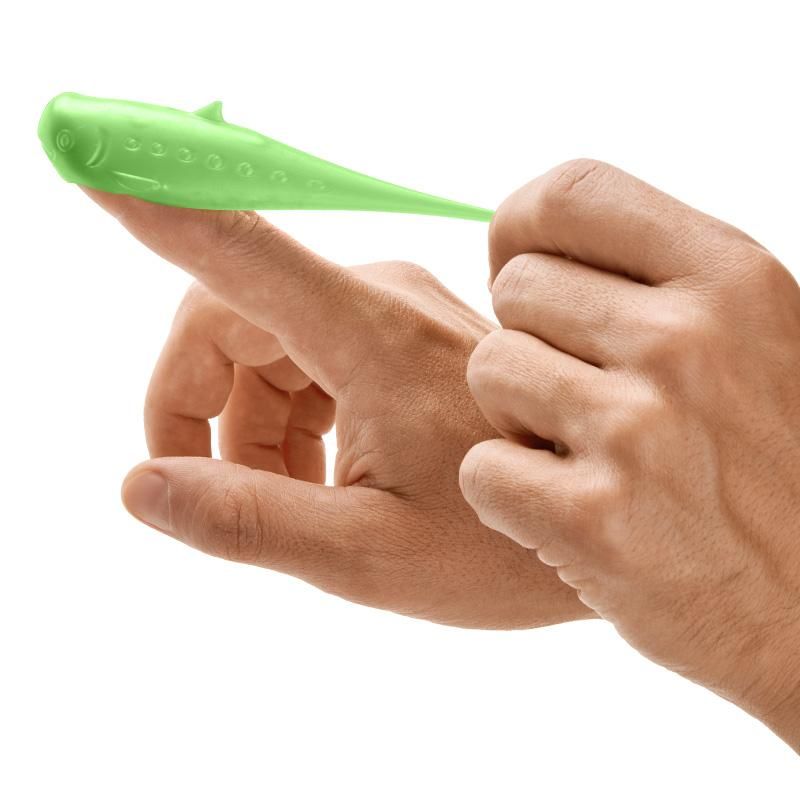 Lustiges Fingerschleuder-Spiel – Sardinen aus Gummi
