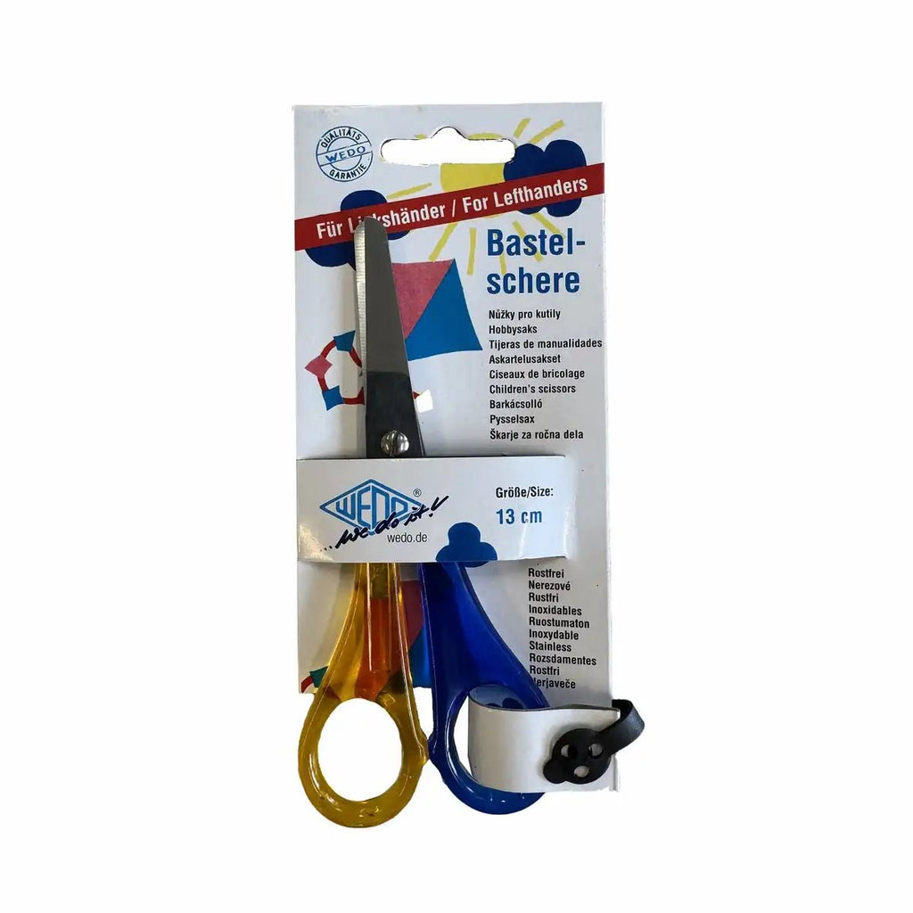 Bastelschere Linkshänder 13 cm aus Edelstahl für Schule und Basteln
