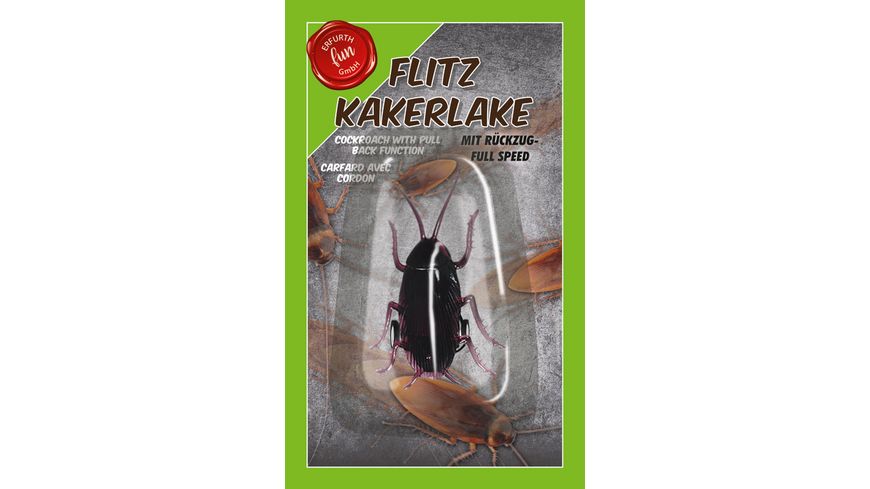 Scherzartikel - Flitz Kakerlake mit Rückzug - Erfurth