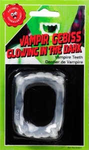 Scherzartikel - Halloween Vampirgebiss - Glow in the Dark - Erfurth