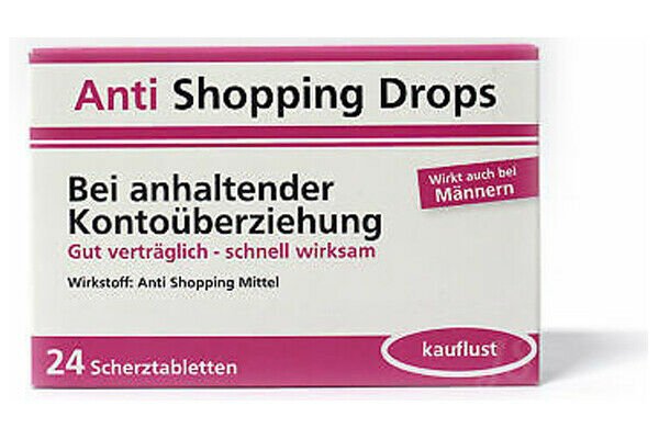 Scherzartikel - Scherztabletten Anti Shopping Drops (Schokolinsen) - Erfurth