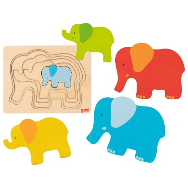 Schichtenpuzzle Elefant - Goki