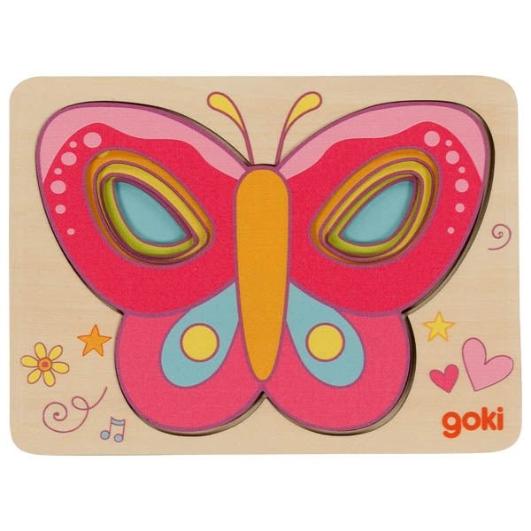 Lernspiel Schichtenpuzzle Schmetterling ab 2 Jahren