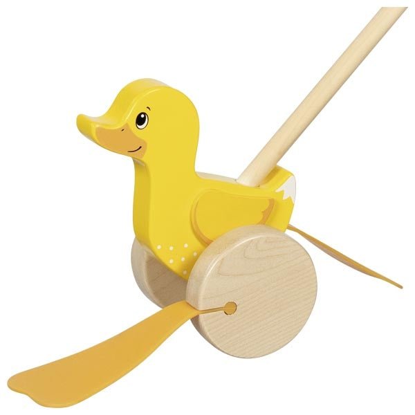 Goki Schiebetier Ente Ellie Holz Watschelspielzeug ab 18 monaten