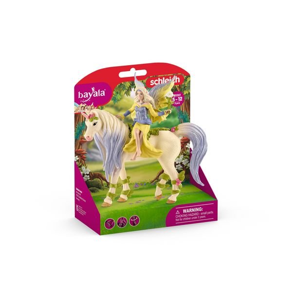 Schleich - Bayala, Sera mit Blüten - Einhorn - Schleich