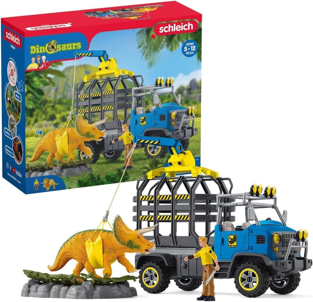 Dinosaurier Truck Mission von Schleich 42565 mit Kran und Dino
