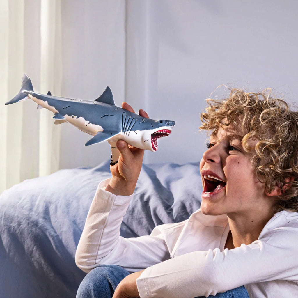 Schleich Megalodon Hai Figur grau detailgetreu ab 4