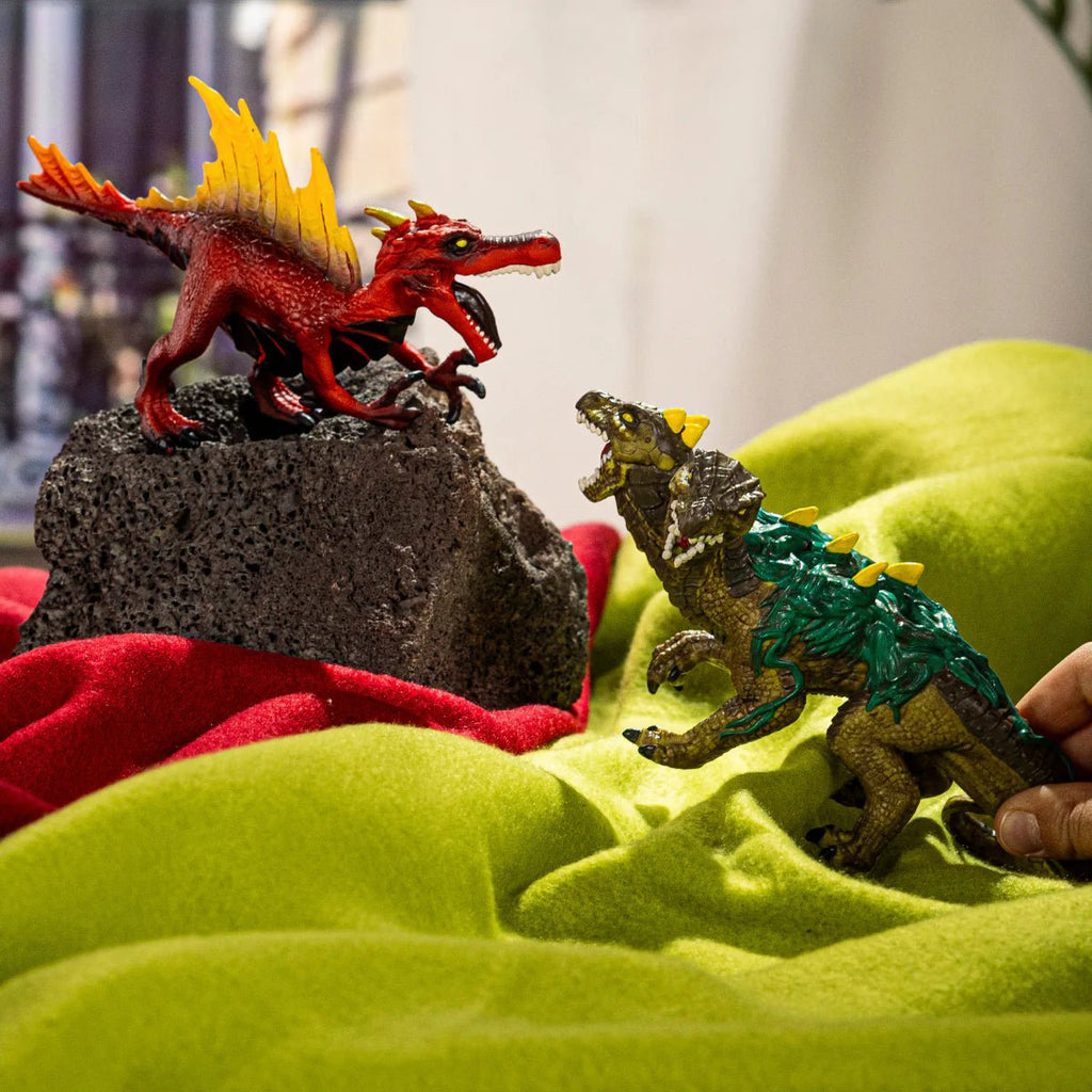 Feuersaurier Dschungelechse Kampfset ELDRADOR Spielzeug ab 7 Jahren