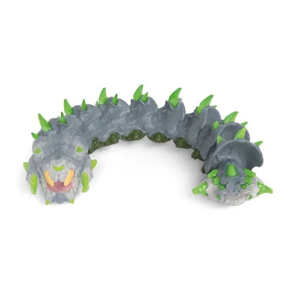 Steinwurm Schleich Spielfigur auf weißem Hintergrund

