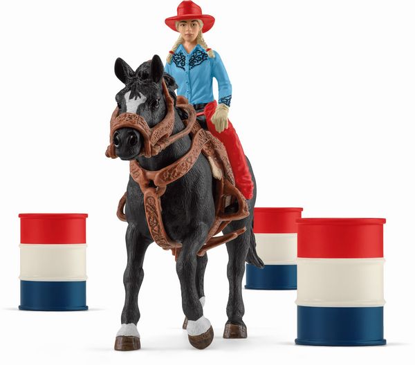 Schleich - Farm World - Barrel Racing mit Cowgirl - Schleich