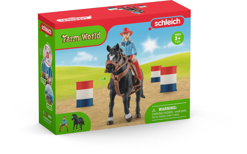 Schleich - Farm World - Barrel Racing mit Cowgirl - Schleich