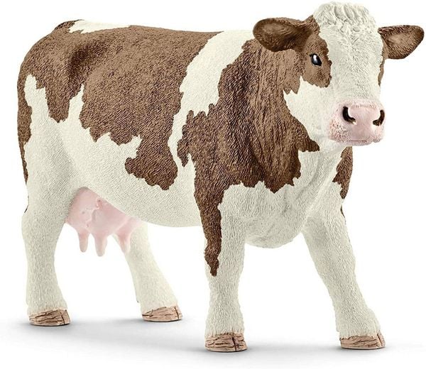 Schleich - Farm World, Fleckvieh Kuh - Schleich