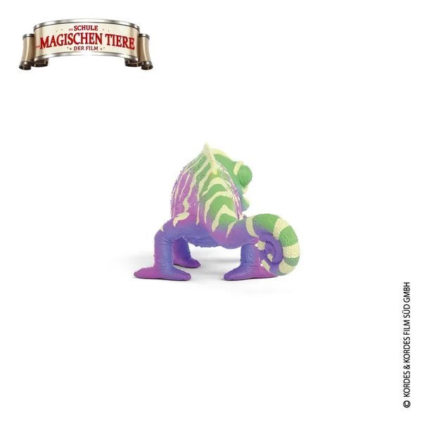 Caspar das Chamäleon Spielfigur von Schleich auf weißem Hintergrund
