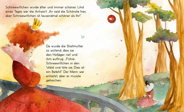 Kinder blättern durch Schneewittchen Der Märchenerzähler Buch
