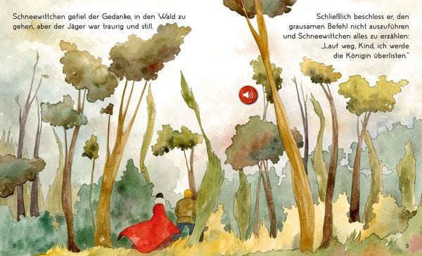 Innenansicht Schneewittchen Märchenbuch – bunte Illustrationen
