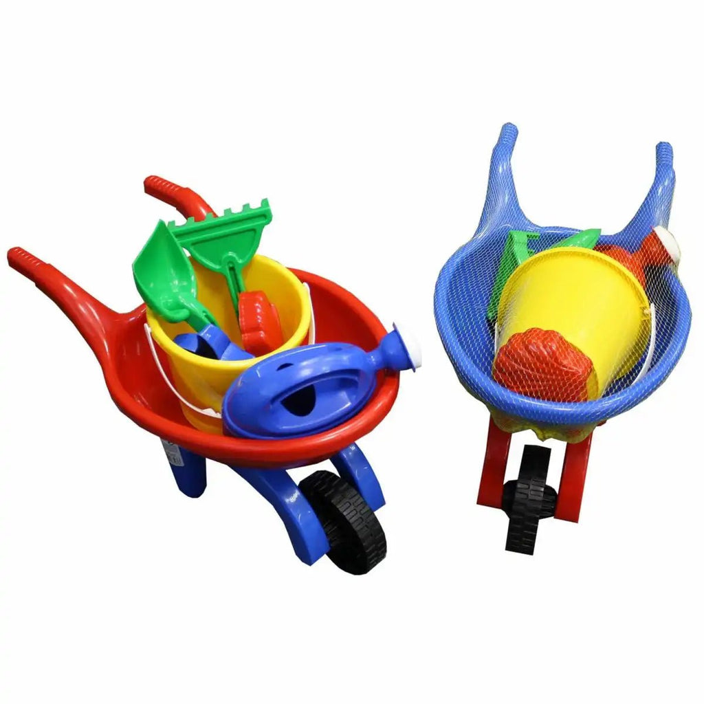 7-teiliges Schubkarren-Spielset für Kinder aus Kunststoff ab 3