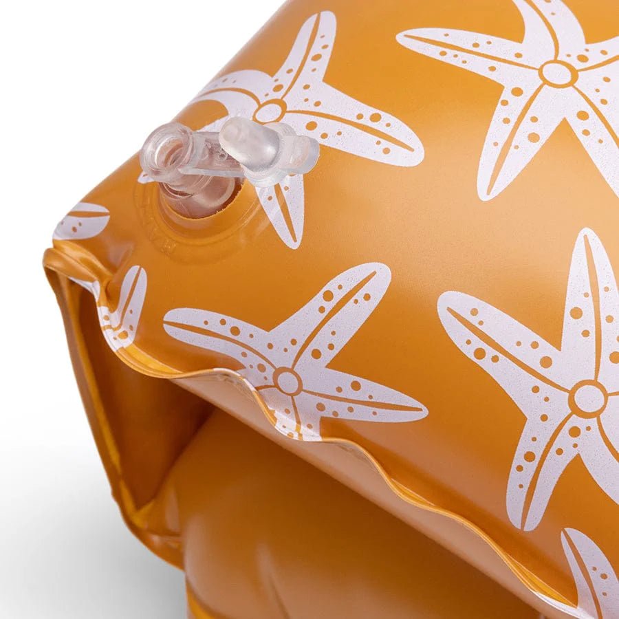 Schwimmflügel Kinder 15–30 kg mit Seesternprint PVC