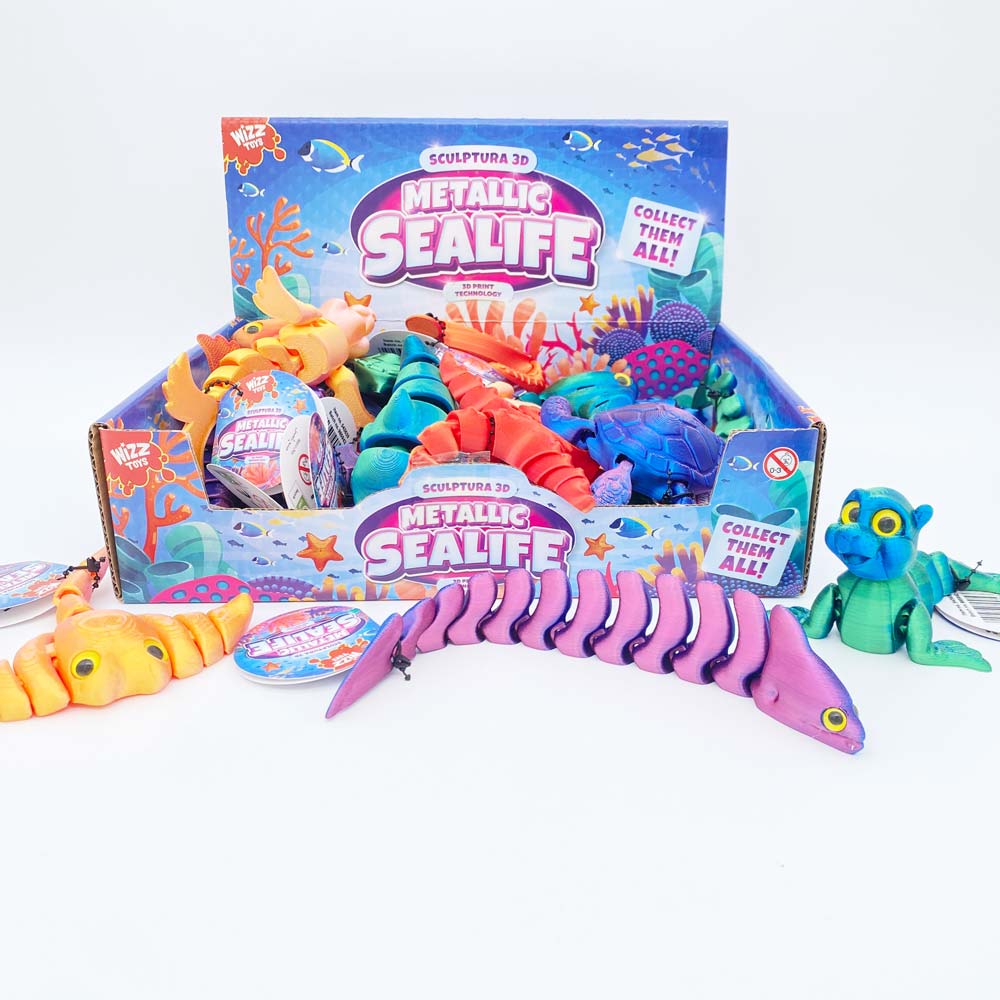 Sculptura 3D Metallic Sealife Figuren – Meereswelt Miniaturen
