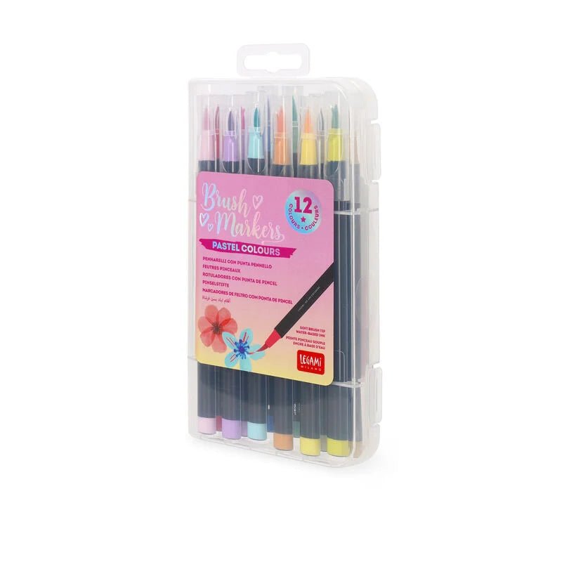 Set mit 12 Filzstiften - Brush Markers - Legami