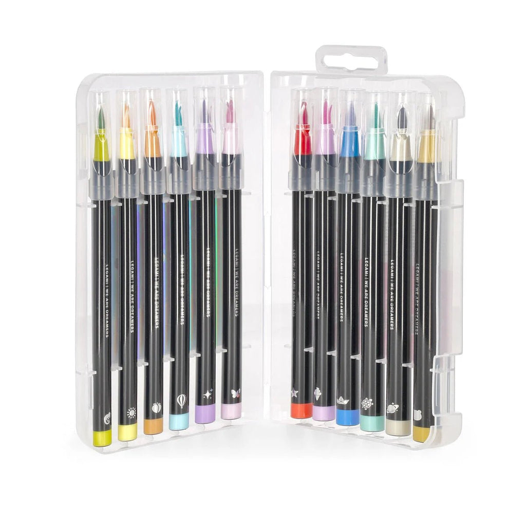 Set mit 12 Filzstiften - Brush Markers - Legami