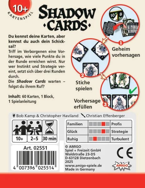 Shadow Cards Spielschachtel mit mystischem Design
