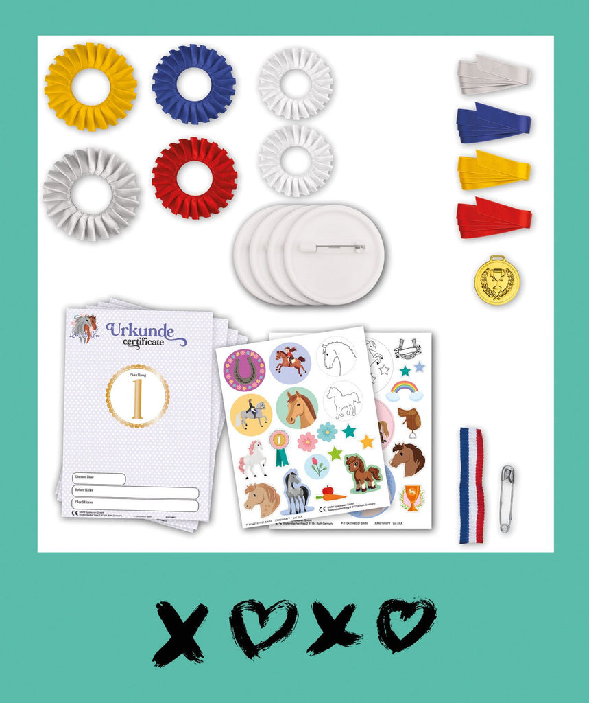 Moosgummi-Elemente und Sticker im Hobby Horsing Set
