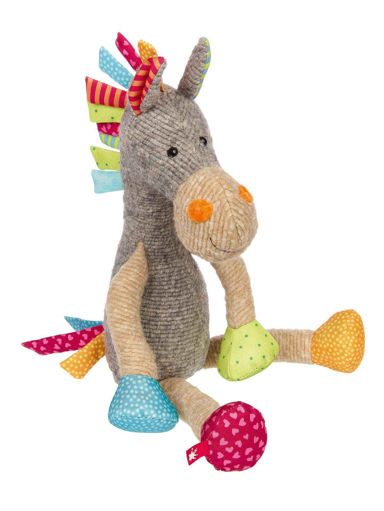 Sigikid Pferd Patchwork Sweety Kuscheltier – buntes Schmusepferd für Babys
