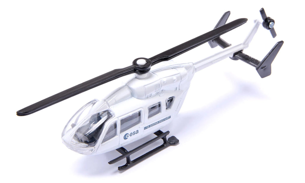 SIKU Hubschrauber mit stabilen Kufen auf weißem Hintergrund
