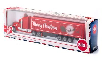 SIKU Weihnachtstruck 1:87 auf weißem Hintergrund
