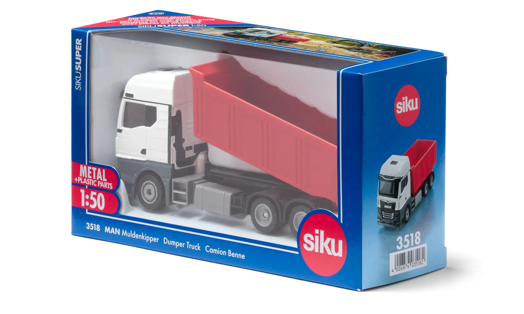 Detailaufnahme SIKU MAN Muldenkipper Mulde geöffnet
