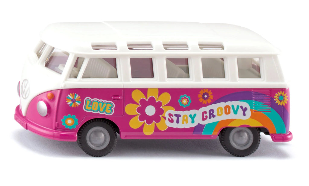 SIKU VW T1 Samba Flower-Power Bulli Modell 1:50