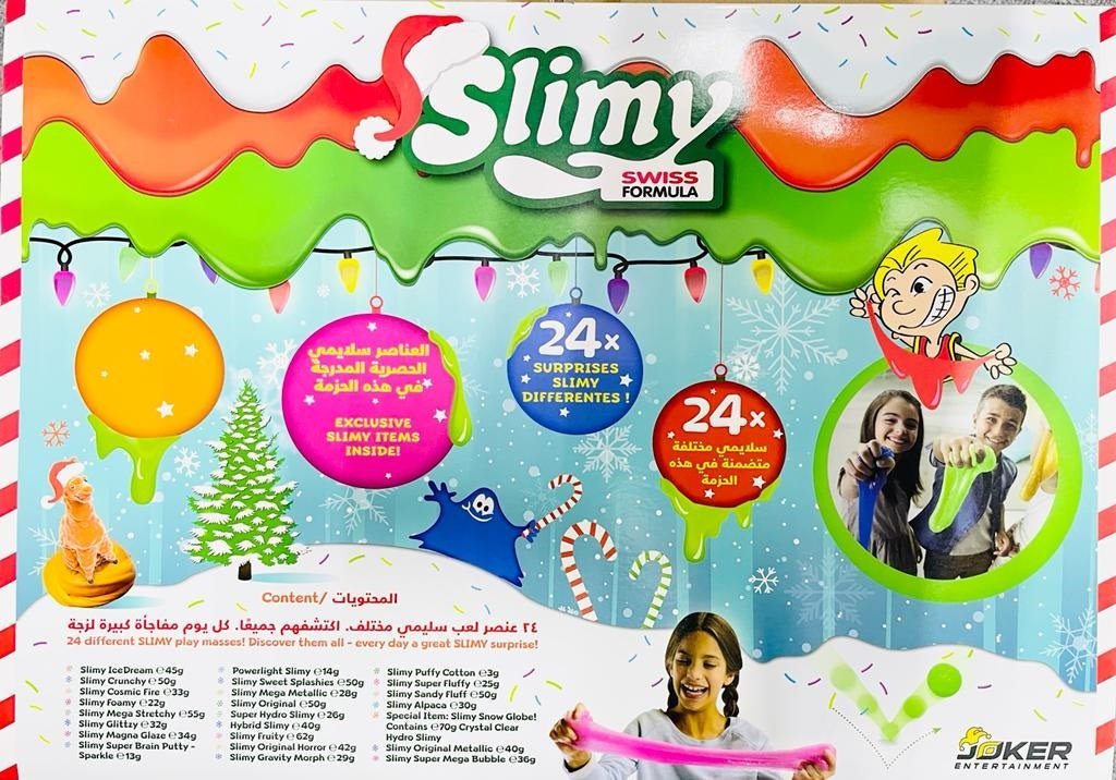 Slimy Adventskalender 24 Türchen Foam Cloud Fishbowl Jellycube Slime ab 6 Jahre