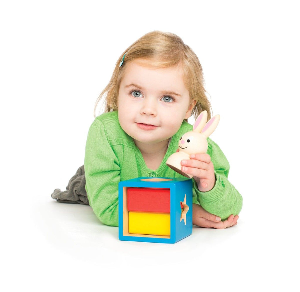 Kinderspiel Holz-Spielzeug Bunny Boo Positionen üben