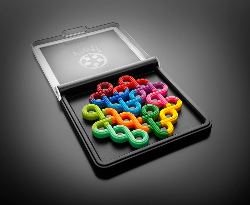 Reisespiel IQ Noodles für Kinder und Erwachsene mit 11 Puzzle-Teilen