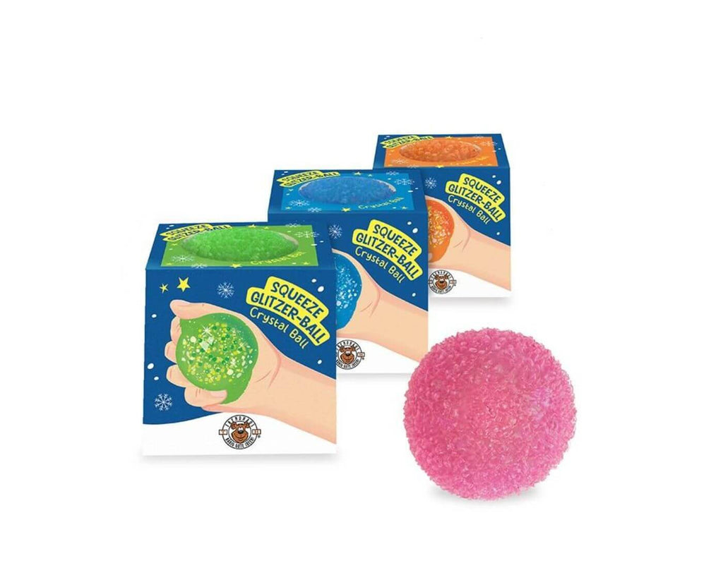 MAGIC MOMENT Squeeze Glitzer-Ball in Pink mit schimmernden Partikeln zum Drücken und Stressabbau
