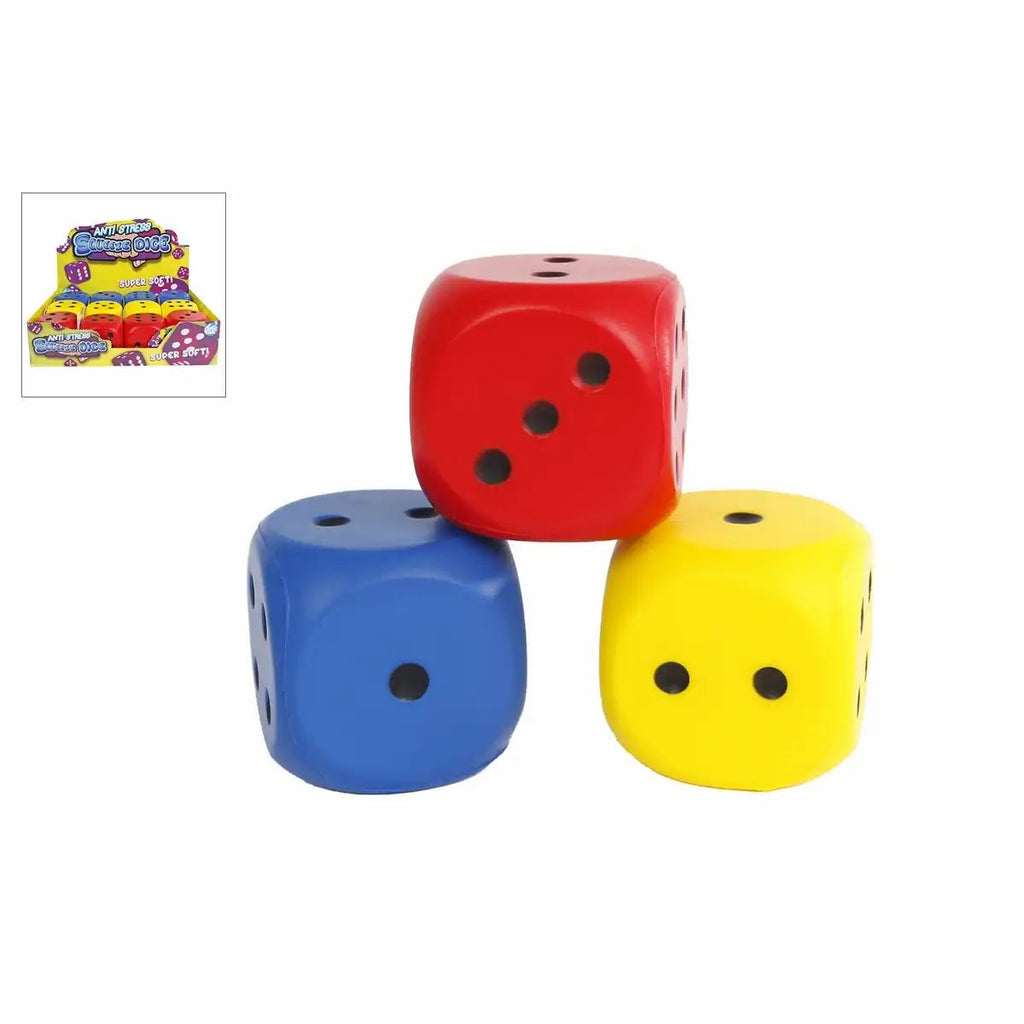 Van Manen Softwürfel 6 cm Antistress für Kinder ab 3 Jahren 3 Farben