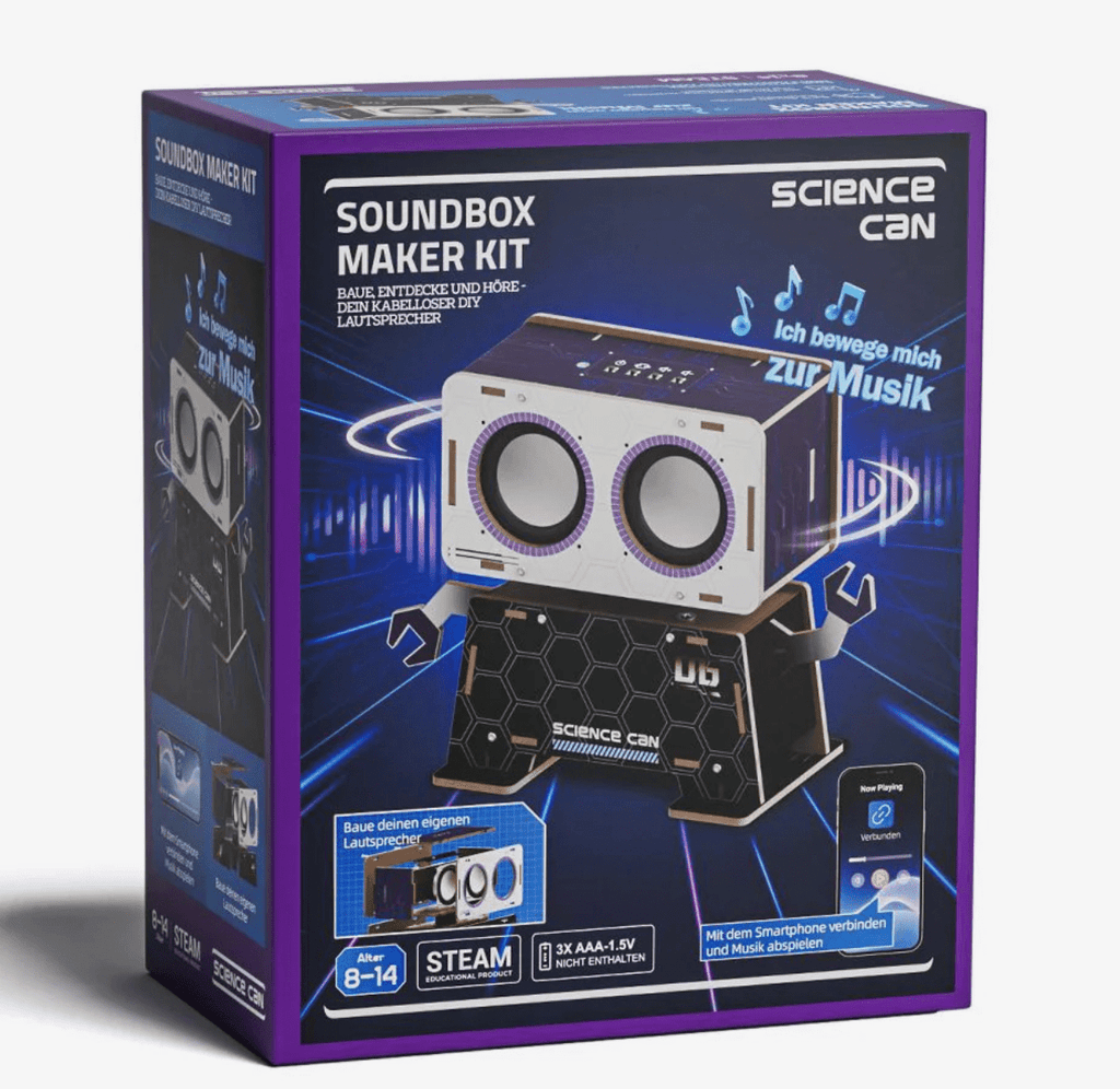 Tanzender Musikroboter aus dem Soundbox Maker Kit
