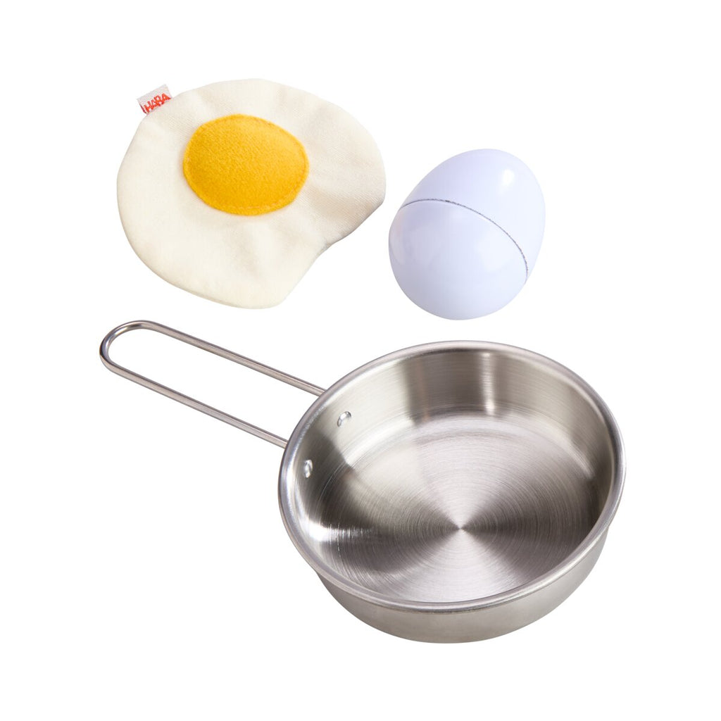HABA Spiegelei aus Stoff in Pfanne für Rollenspielküche
