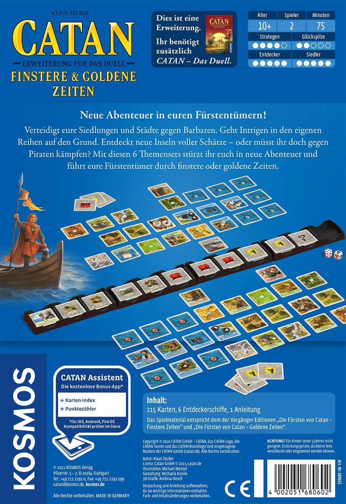 Spiel - CATAN: Erweiterung für Das Duell / Finstere & Goldene Zeiten - Kosmos