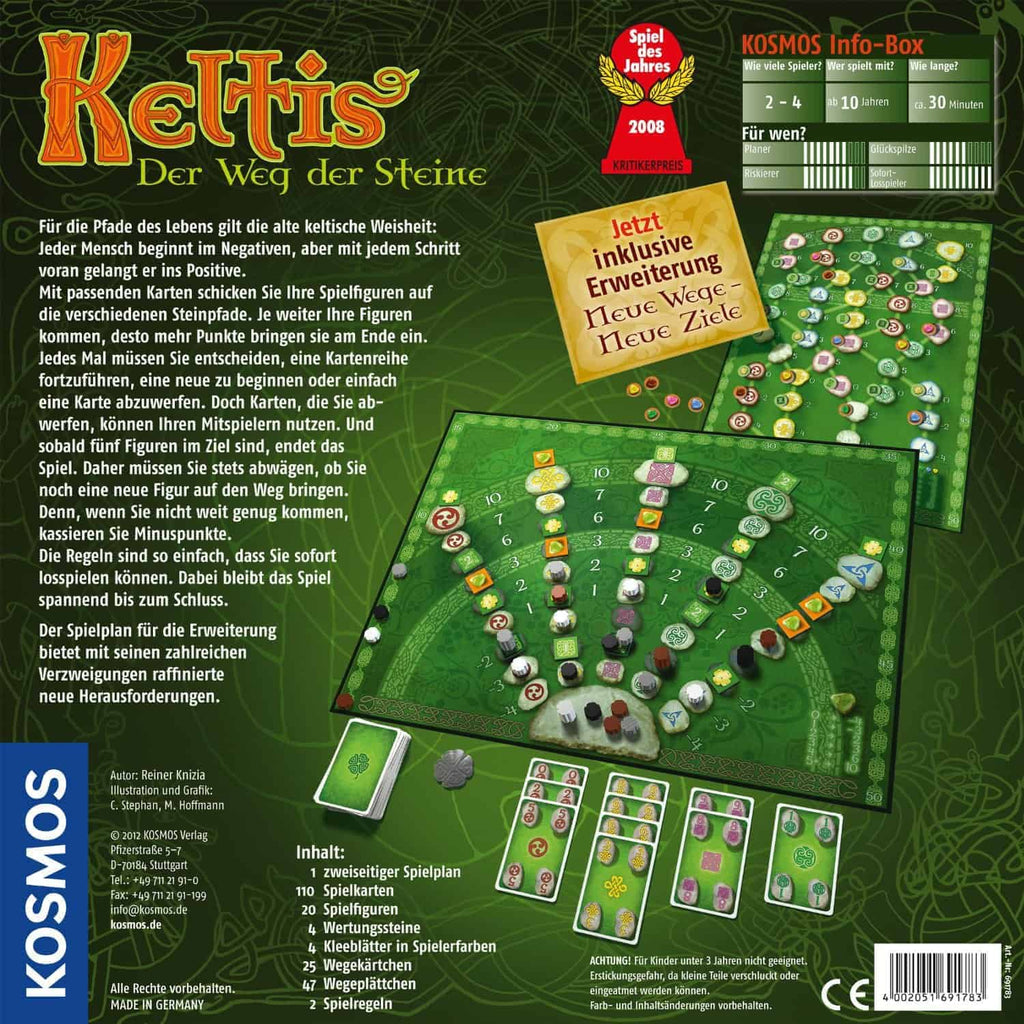 Spiel des Jahres 2008 - Keltis inkl. Erweiterung: Der Weg der Steine - Kosmos