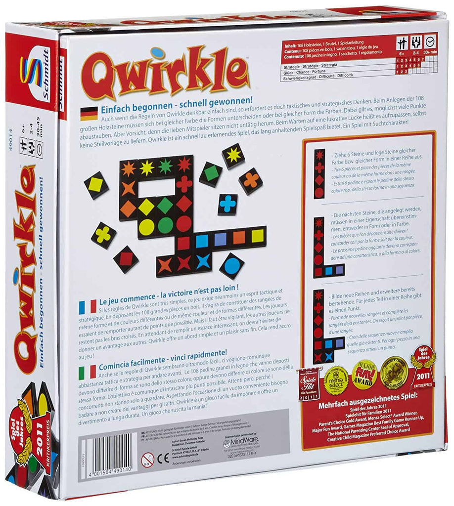 Spiel des Jahres 2011 - Qwirkle - Schmidt Spiele