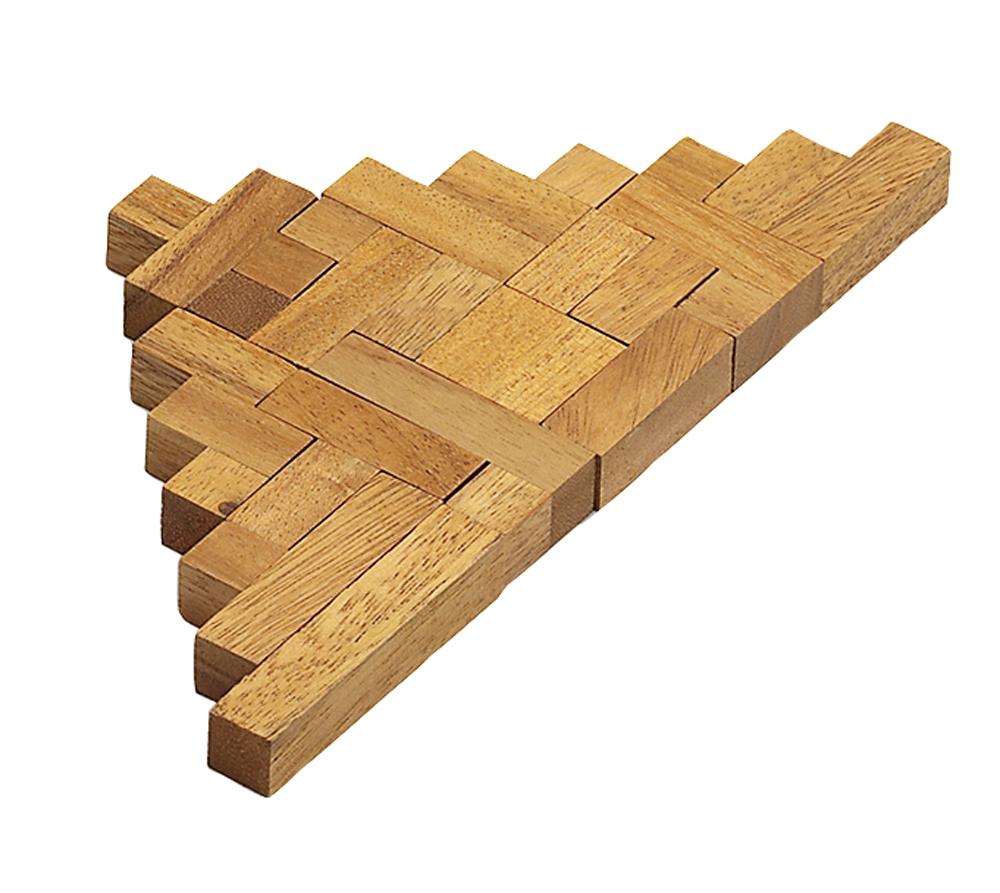 Spiel des Lebens aus Holz, Legespiel mit 13 Teilen in Holzbox, traditionell aus China